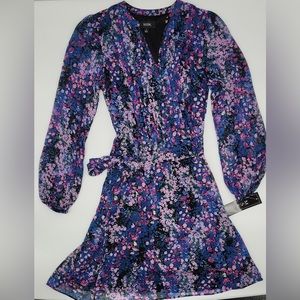MSK a flower dress purple pink and blue size 4 new